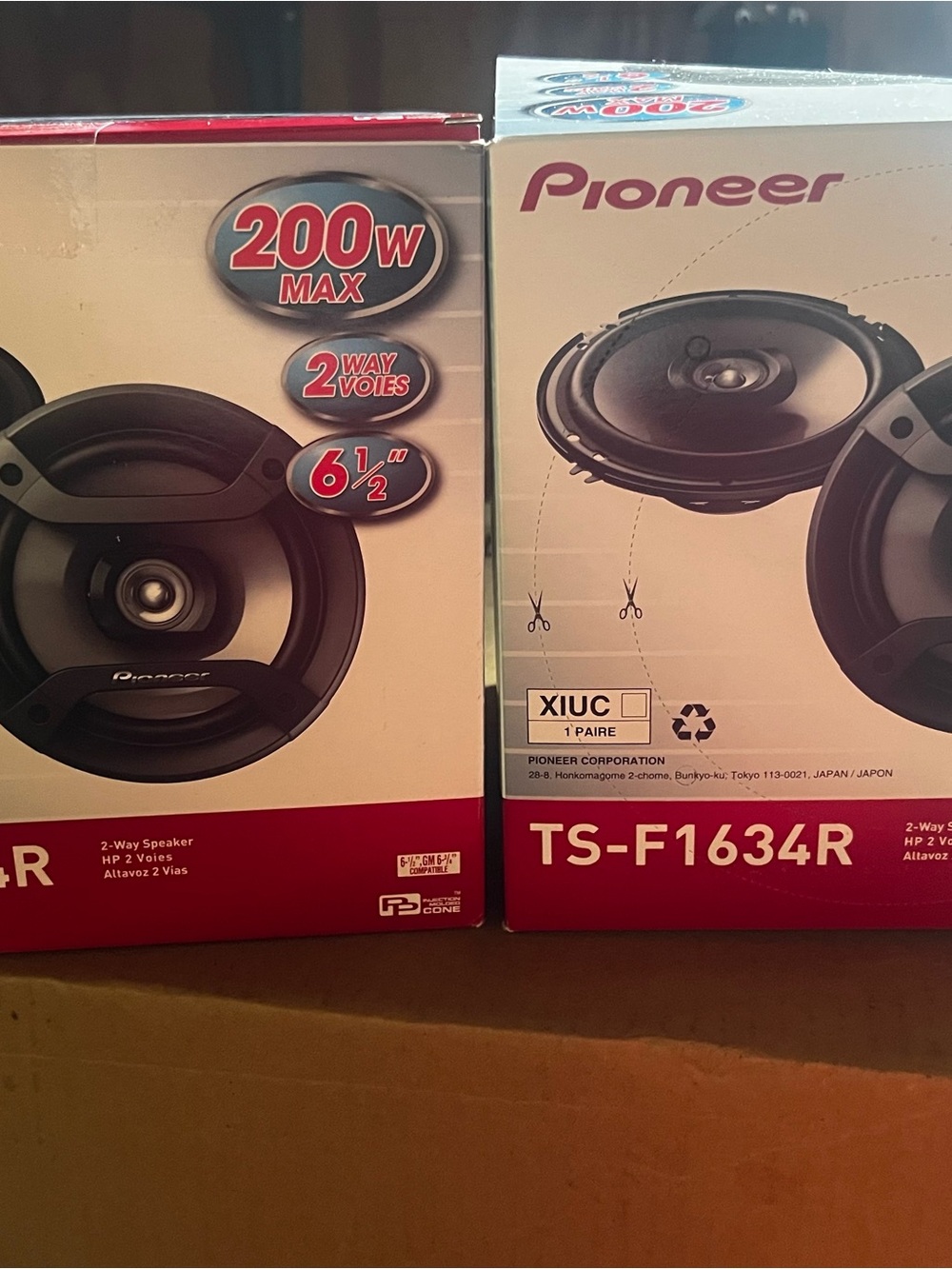 PIONEER Black 6.5" TS-F1634R 2-Way Car Speakers (Pair)